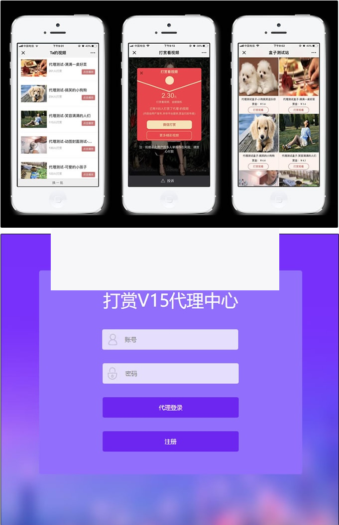 DS正版视频打赏系统V15+代理商功能+试看功能+多种免签支付接口+防封功能插图 DS正版视频打赏系统V15+代理商功能+试看功能+多种免签支付接口+防封功能插图